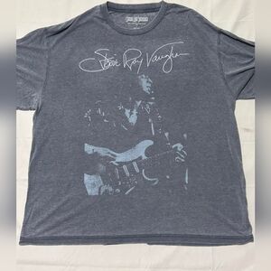 Stevie Ray Vaughan Embroidered Tee NWT Oversized L-Men's 2x Women's 3x P2P 27-35